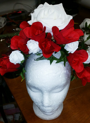 Valentine flower headdress
